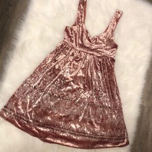 Free People// Crushed Velvet Dress